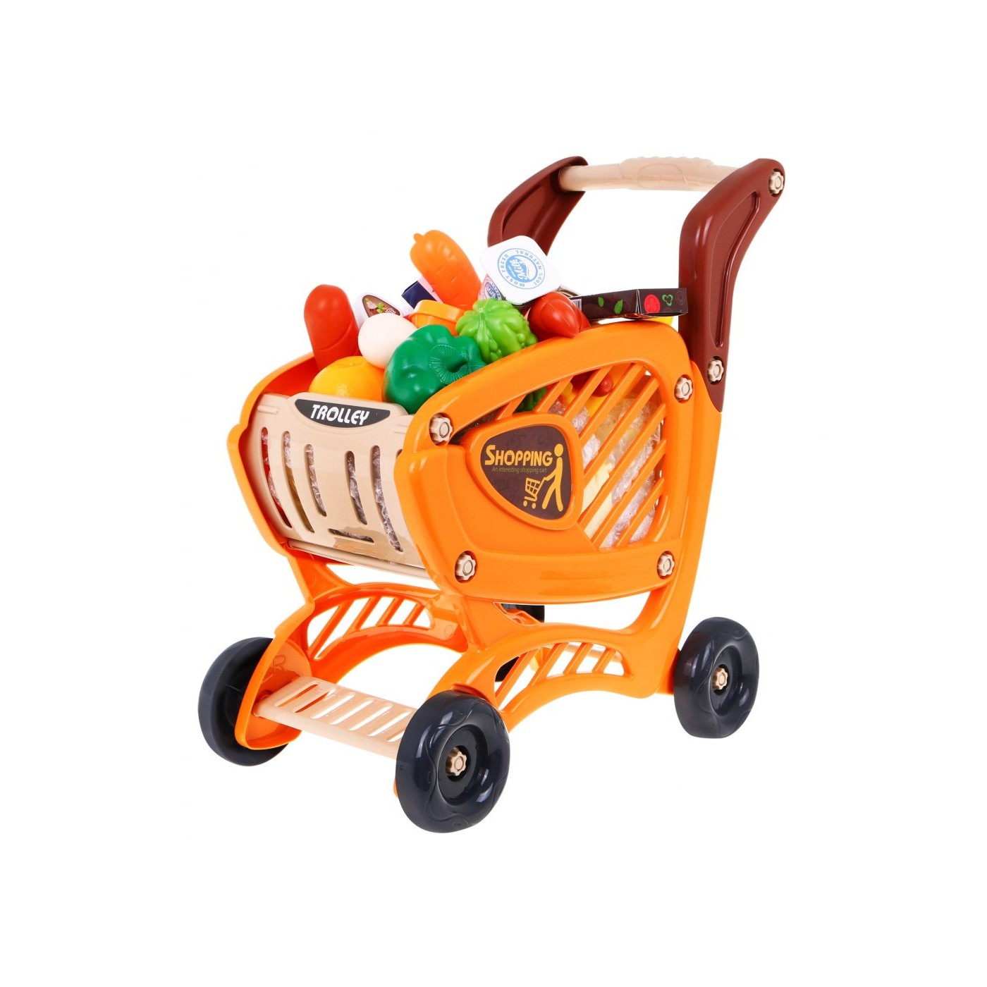 Veľký Supermarket pre deti 3+ Interaktívna sada 65 ks. + Pokladňa + Skener + Vozík + Príslušenstvo