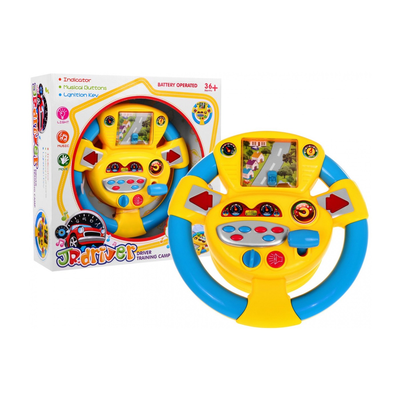 Veľký SIMULÁTOR VOLANT - volant autíčko zvuky 6508