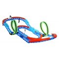 Fluorescenčná Závodná dráha pre deti 3+ Autíčko s LED + Smyčky 360 + Skladacia dráha 57 ks.