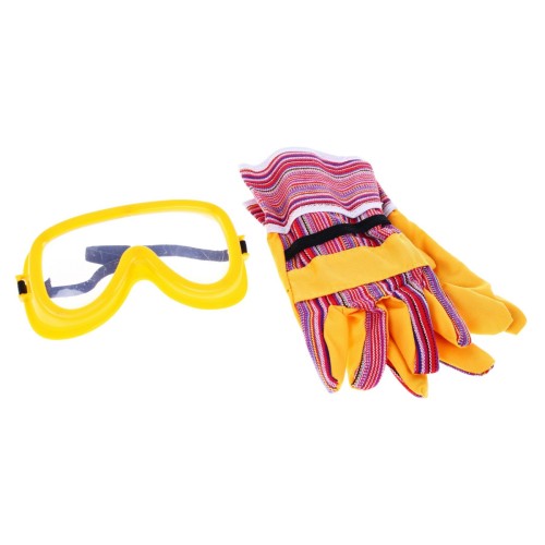 Veľká sada Stavebníka pre deti 3+ Interaktívne efekty + Reťazová + Rukavice + Okuliare + Helma