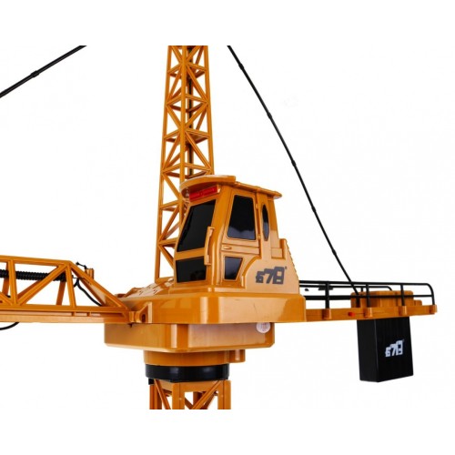 Diaľkovo ovládaný Žeriav pre deti 3+ Stavebná sada Helma + Príslušenstvo + Interaktívne funkcie