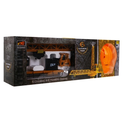 Diaľkovo ovládaný Žeriav pre deti 3+ Stavebná sada Helma + Príslušenstvo + Interaktívne funkcie