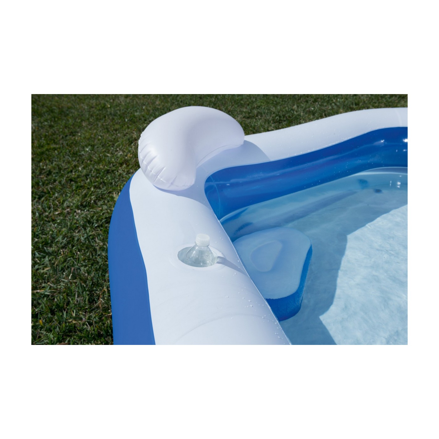 Nafukovací Bazén pre rodinu 213x206cm BESTWAY + 2 Sedadlá + 2 Vankúše + 2 Držiaky na nápoje