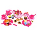 Sada na organizáciu Osláv pre deti 3+ ružová Torta + Sladkosti + Interaktívna sviečka + Príslušenstvo 80 ks.