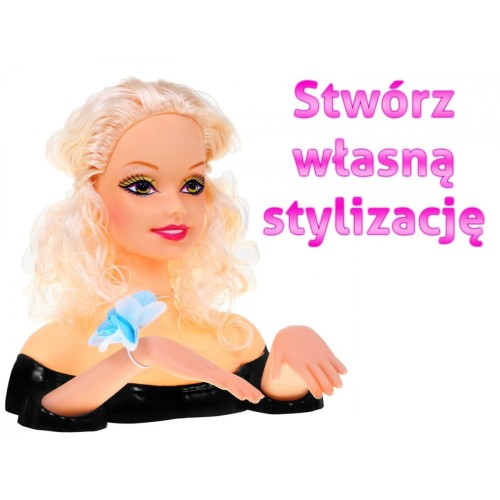 Bábika blondínka na úpravu vlasov pre deti 3+ Sada na česanie + Ozdoby príslušenstvo