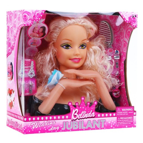 Bábika blondínka na úpravu vlasov pre deti 3+ Sada na česanie + Ozdoby príslušenstvo