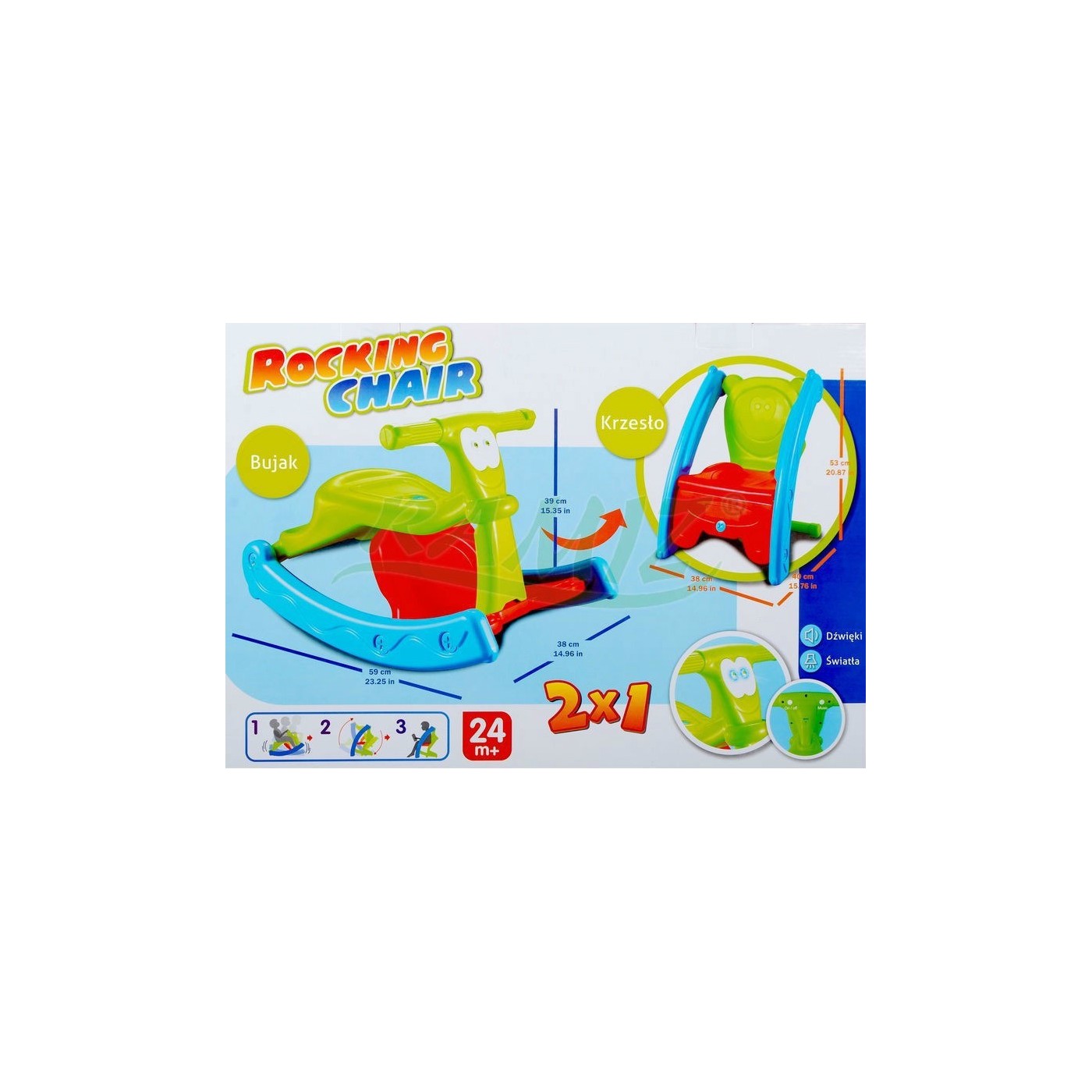 Detská hojdacia stolička 2 v 1