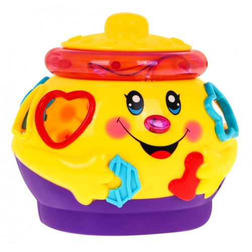 Tancujúci hrniec s vekom 2v1 pre deti 18m+ Tvarový triedič + Interaktívne funkcie