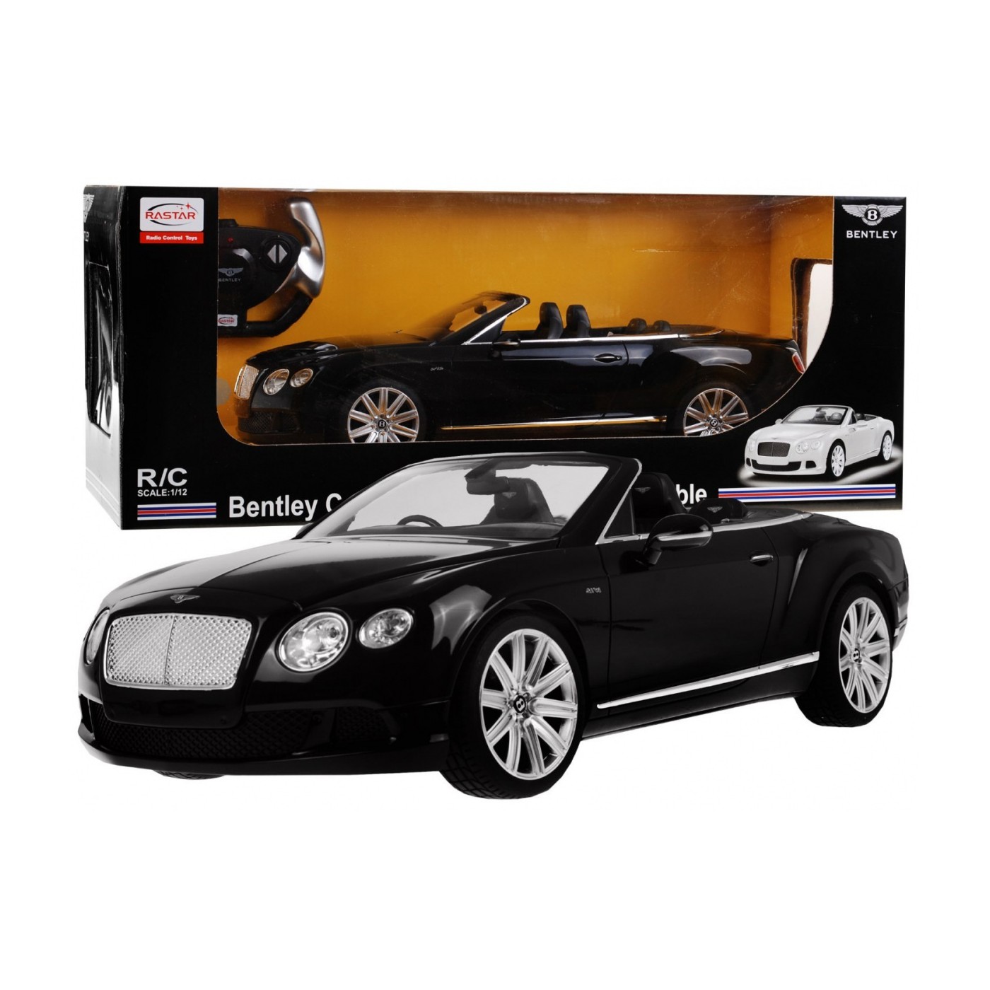 Autíčko R C Bentley Continental GT Čierne 1 12 RASTAR