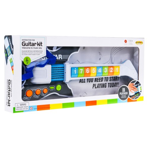 Farebná Elektrická gitara pre deti 3+ Hudobný nástroj + Zvuky Svetlá