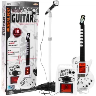 Hudobná sada pre deti 6+ Elektrická gitara + Zosilňovač + Mikrofón