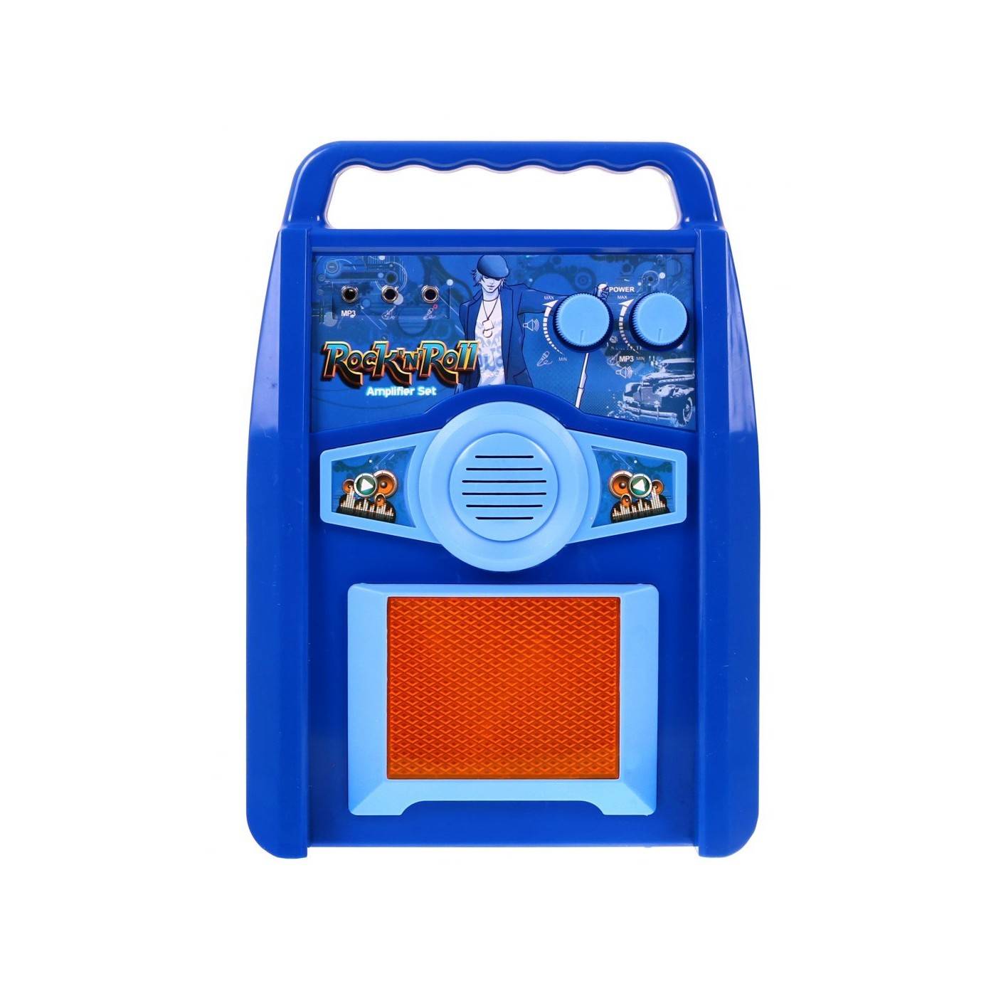 Gitara s príslušenstvom pre deti 6+ Modrý hudobný sada Zosilňovač + Mikrofón