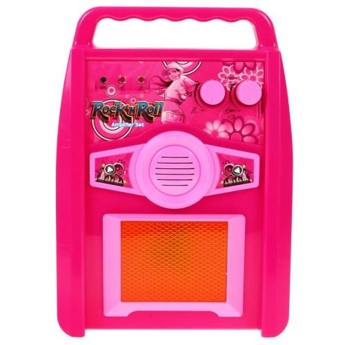 Gitara s príslušenstvom pre deti 6+ Ružový hudobný sada Zosilňovač + Mikrofón