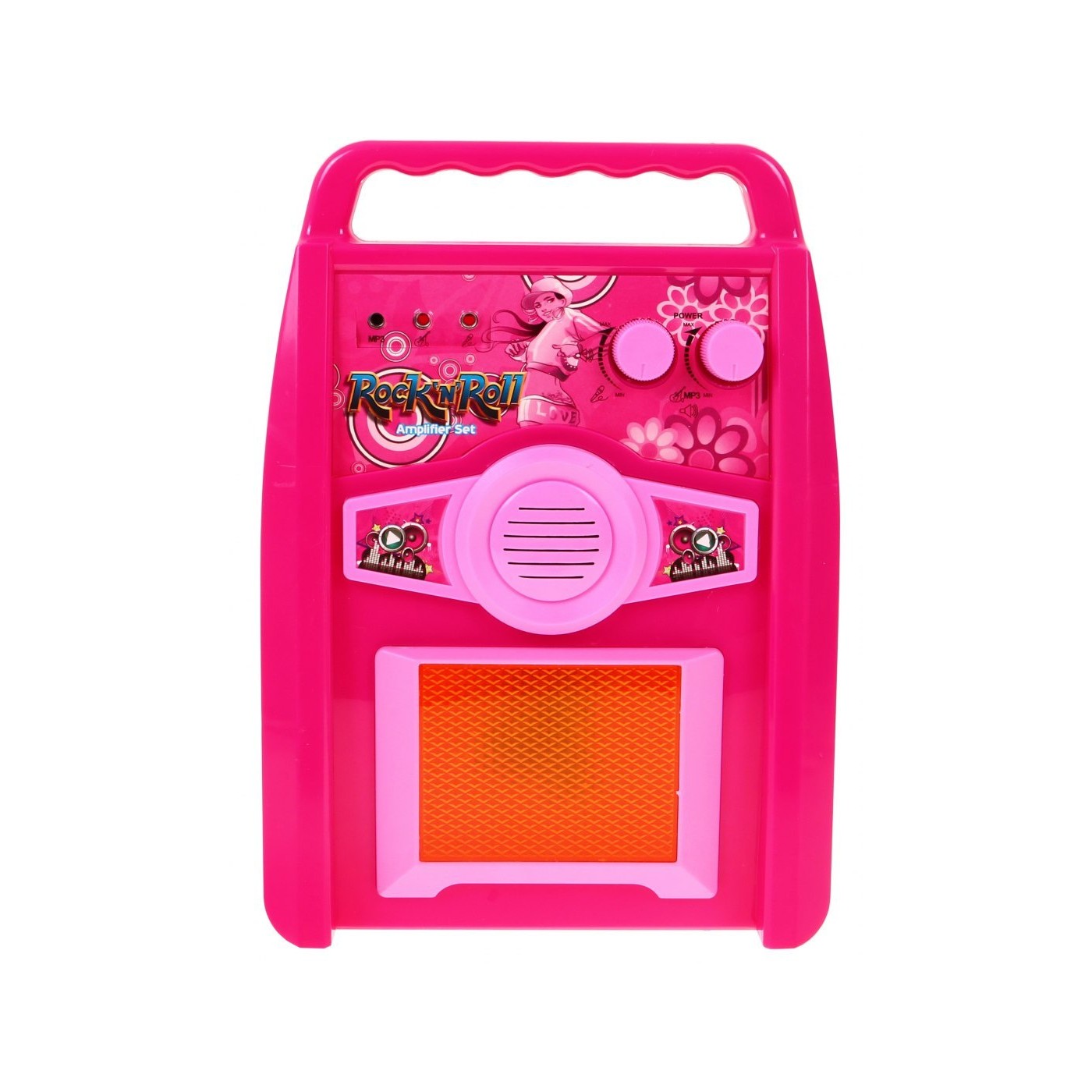 Gitara s príslušenstvom pre deti 6+ Ružový hudobný sada Zosilňovač + Mikrofón