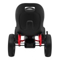 Motokára ABARTH na pedále pre deti Čierna + Kolesá EVA + Ručná brzda + Voľný chod