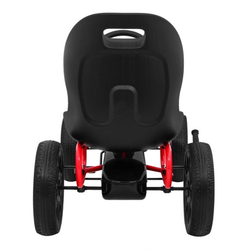 Motokára ABARTH na pedále pre deti Čierna + Kolesá EVA + Ručná brzda + Voľný chod