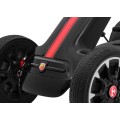Motokára ABARTH na pedále pre deti Čierna + Kolesá EVA + Ručná brzda + Voľný chod