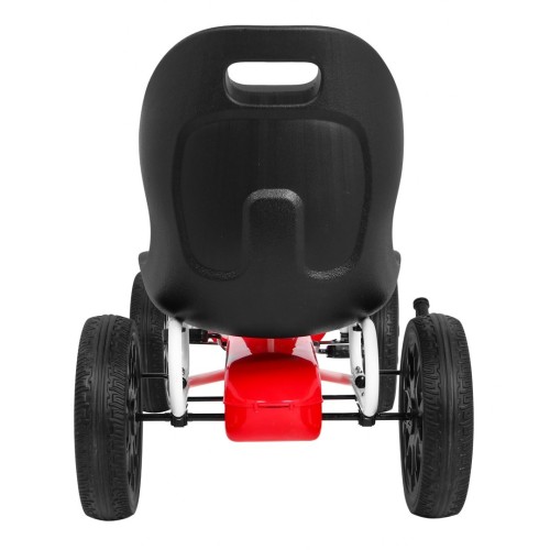 Motokára ABARTH na pedále pre deti Červená + Kolesá EVA + Ručná brzda + Voľný chod