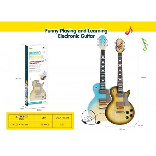 Súprava gitara + mikrofón bronzová