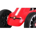 Motokára ABARTH na pedále pre deti Červená + Kolesá EVA + Ručná brzda + Voľný chod