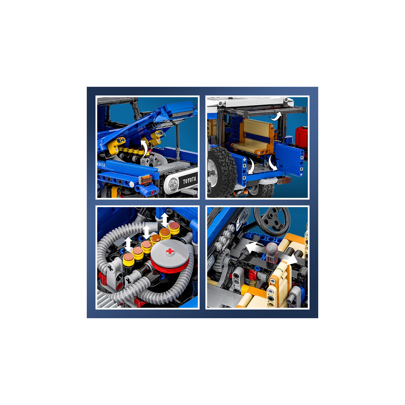 Sada blokov pre terénne vozidlá 2087 kusov. Modrá