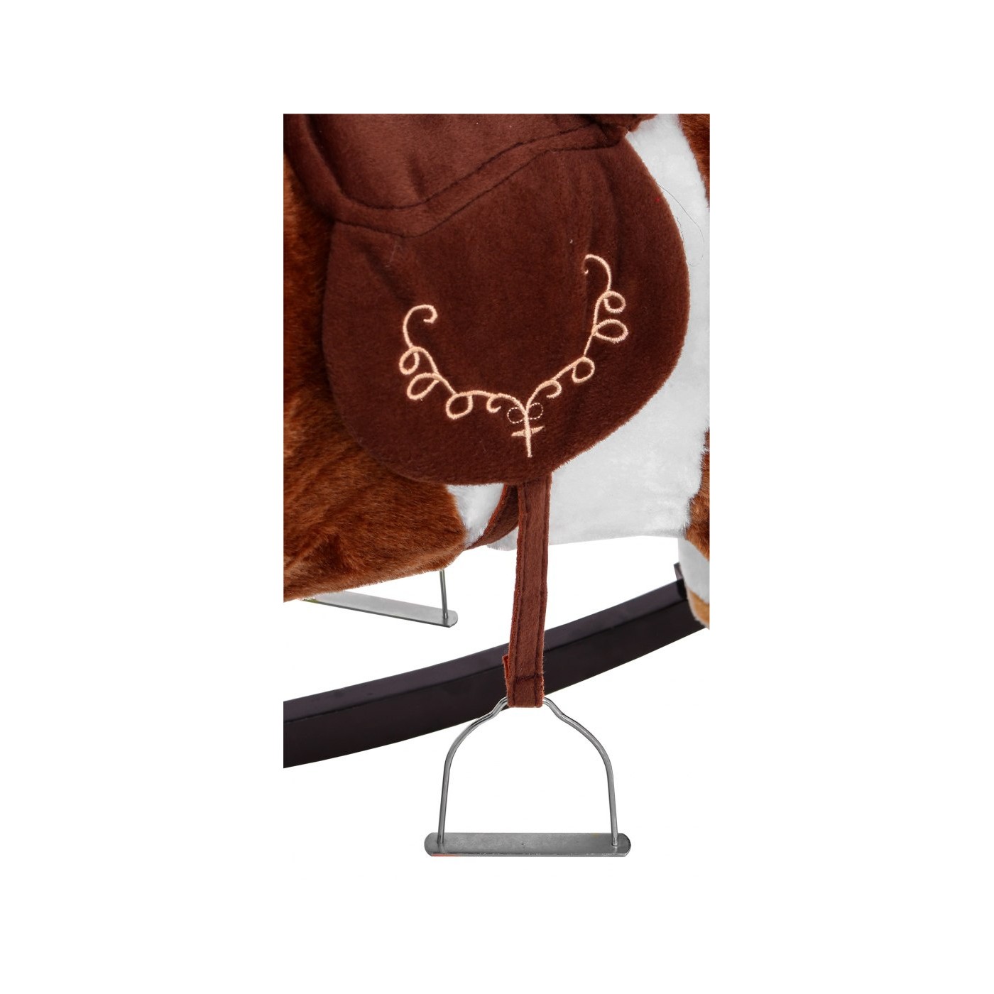 Hojdací kôň tmavohnedý + kovbojská hudba