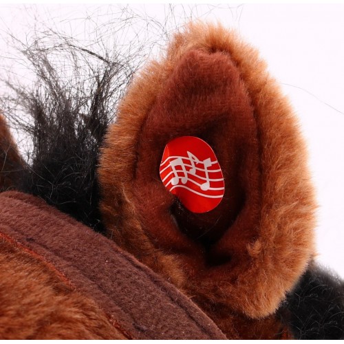 Hojdací kôň tmavohnedý + kovbojská hudba