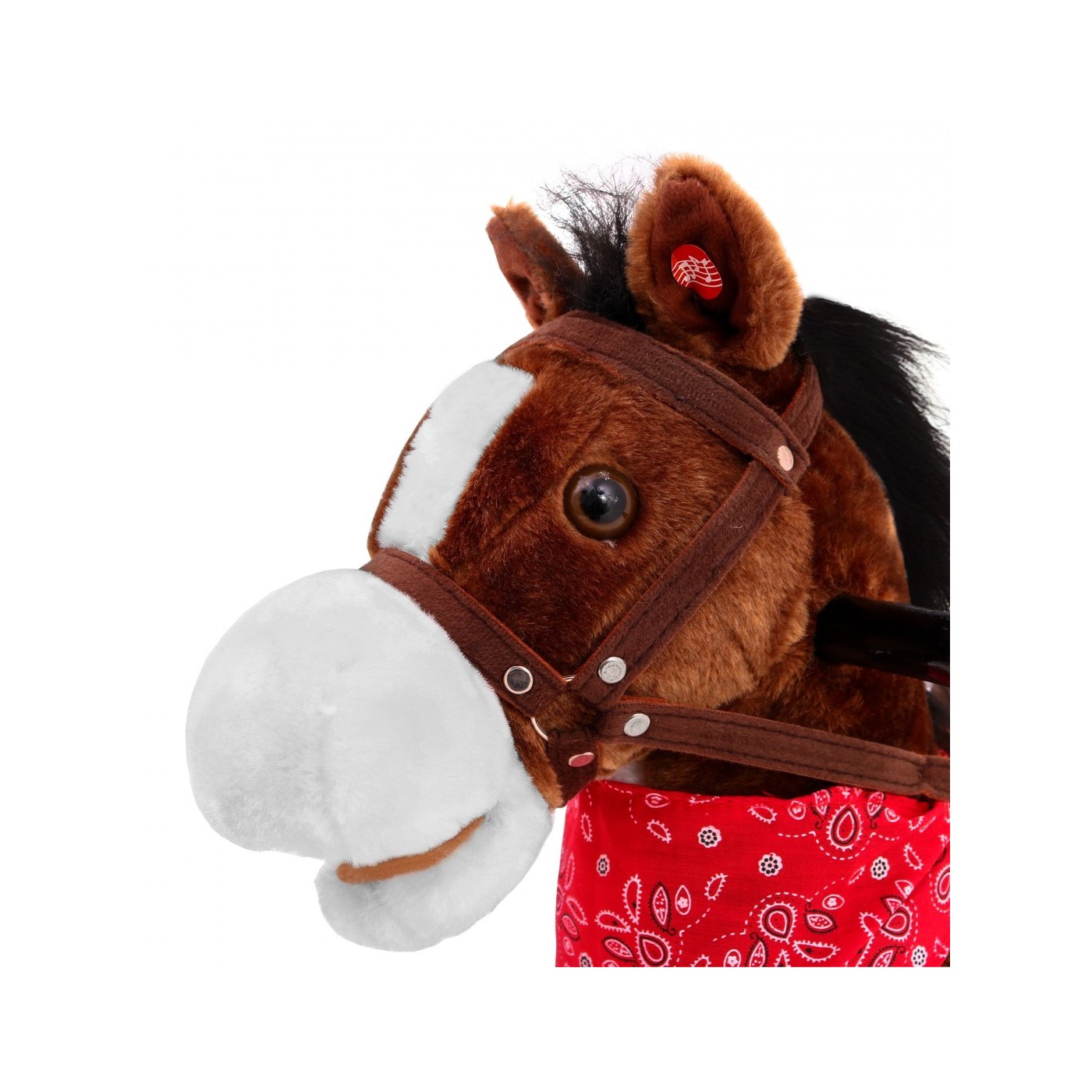 Hojdací kôň tmavohnedý + kovbojská hudba