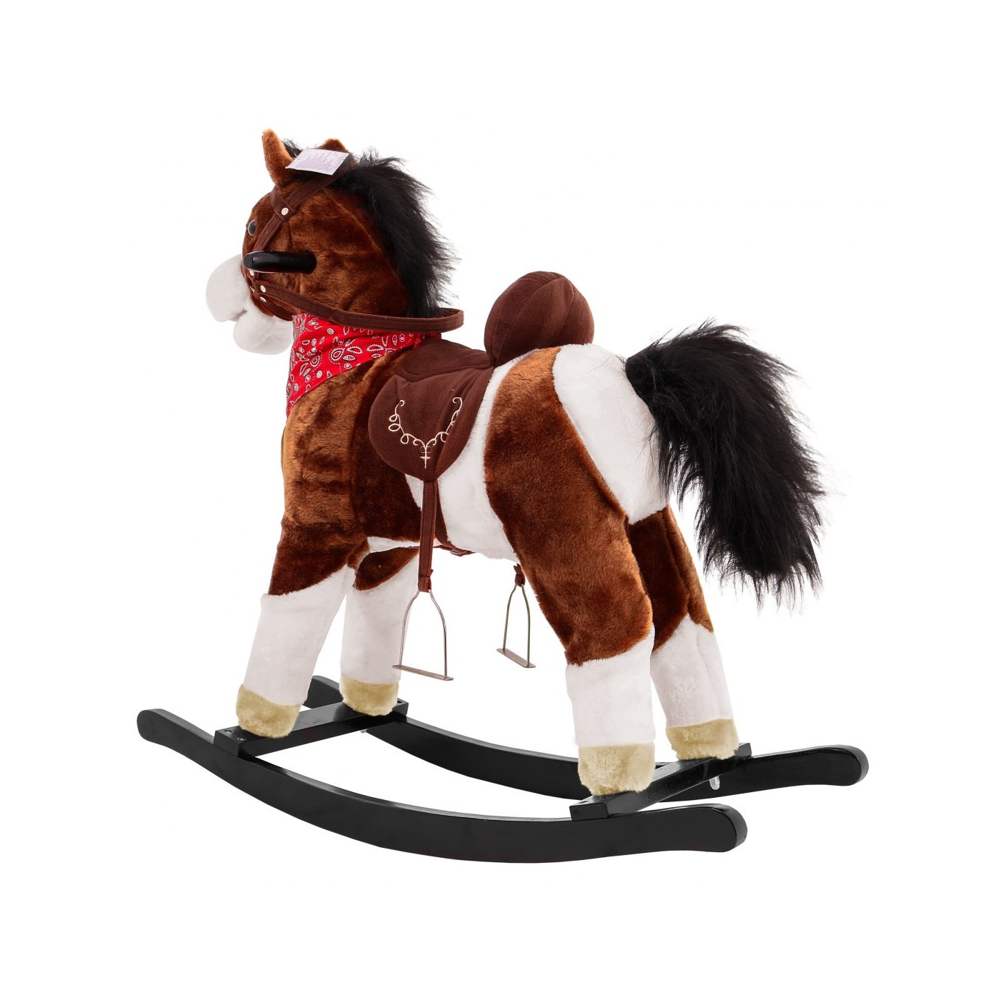 Hojdací kôň tmavohnedý + kovbojská hudba