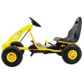 Motokára Champion na pedále pre deti 3+ Žltá + Nafukovacie pneumatiky + Regulovateľné sedadlo + Ručná brzda