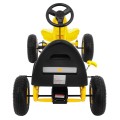 Motokára Champion na pedále pre deti 3+ Žltá + Nafukovacie pneumatiky + Regulovateľné sedadlo + Ručná brzda