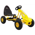 Motokára Champion na pedále pre deti 3+ Žltá + Nafukovacie pneumatiky + Regulovateľné sedadlo + Ručná brzda