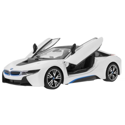 BMW i8 biele RASTAR model 1:14 Diaľkovo ovládané auto + ovládač 2,4 GHz