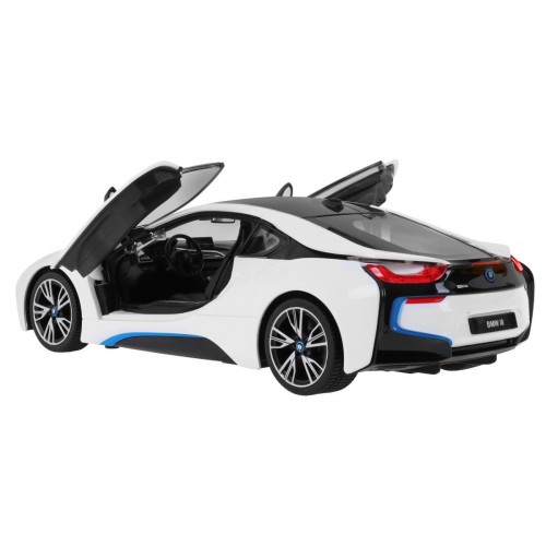 BMW i8 biele RASTAR model 1:14 Diaľkovo ovládané auto + ovládač 2,4 GHz
