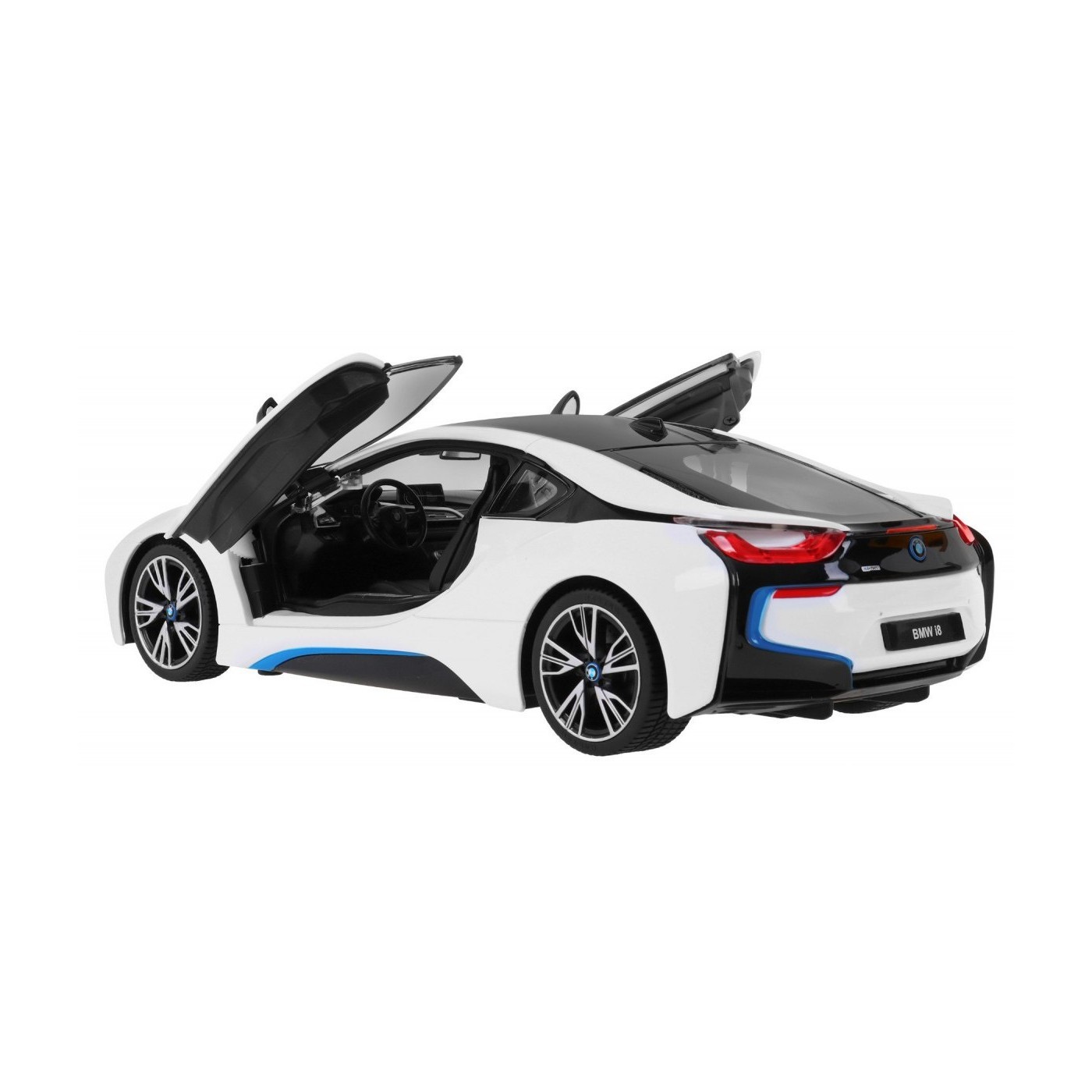 BMW i8 biele RASTAR model 1:14 Diaľkovo ovládané auto + ovládač 2,4 GHz