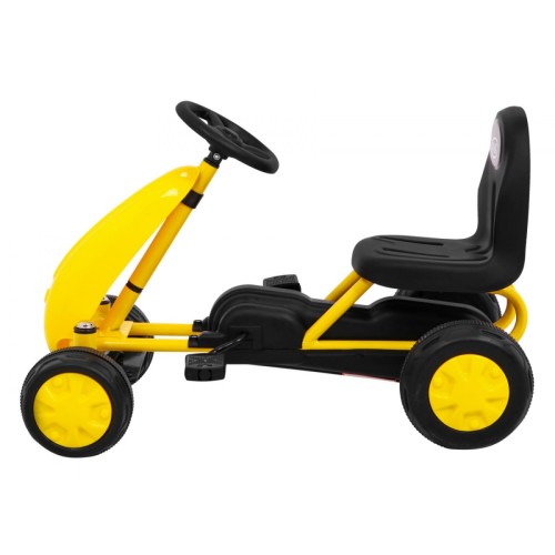 Prvá motokára na pedále pre najmladších Žltá + Pohon reťazou + Kolesá s gumou