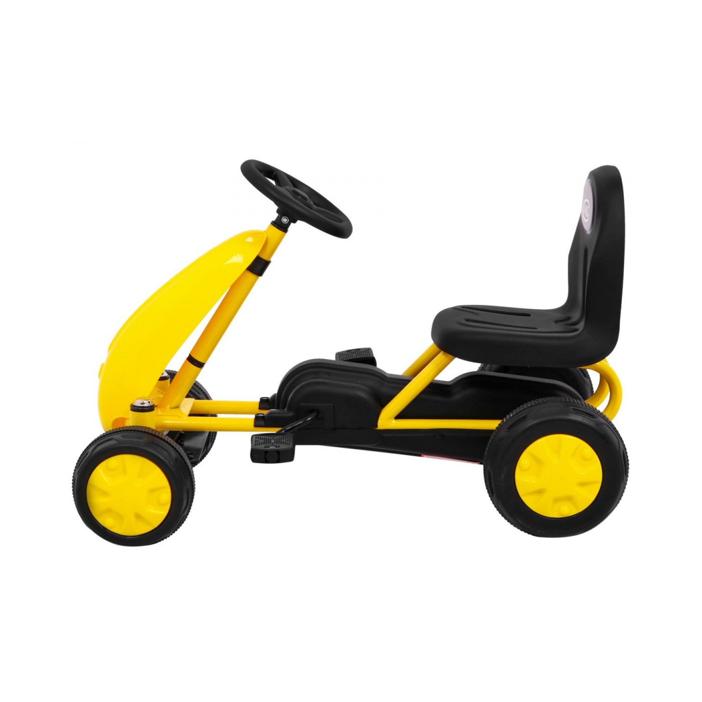 Prvá motokára na pedále pre najmladších Žltá + Pohon reťazou + Kolesá s gumou