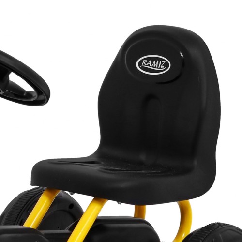 Prvá motokára na pedále pre najmladších Žltá + Pohon reťazou + Kolesá s gumou