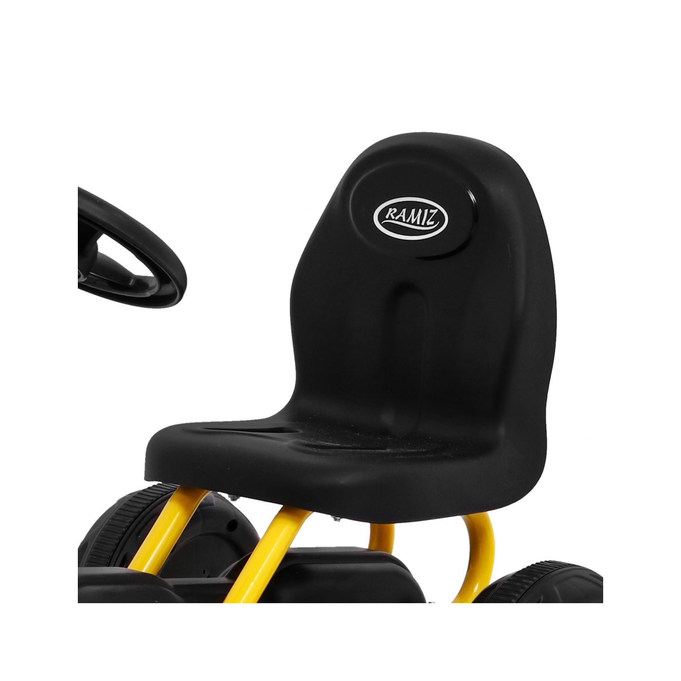 Prvá motokára na pedále pre najmladších Žltá + Pohon reťazou + Kolesá s gumou