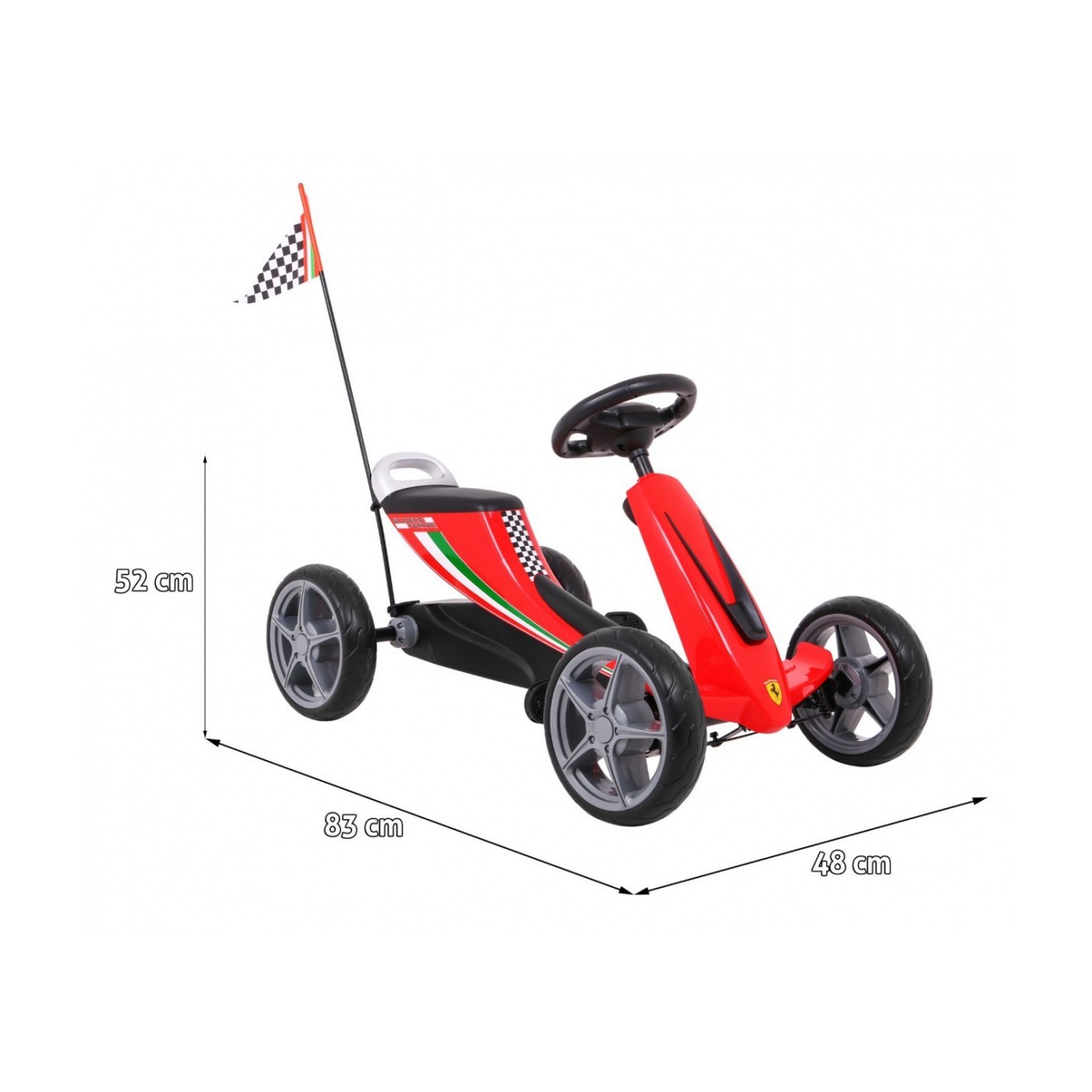 Motokára Ferrari Červený