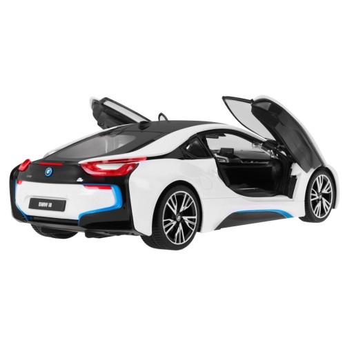BMW i8 biele RASTAR model 1:14 Diaľkovo ovládané auto + ovládač 2,4 GHz