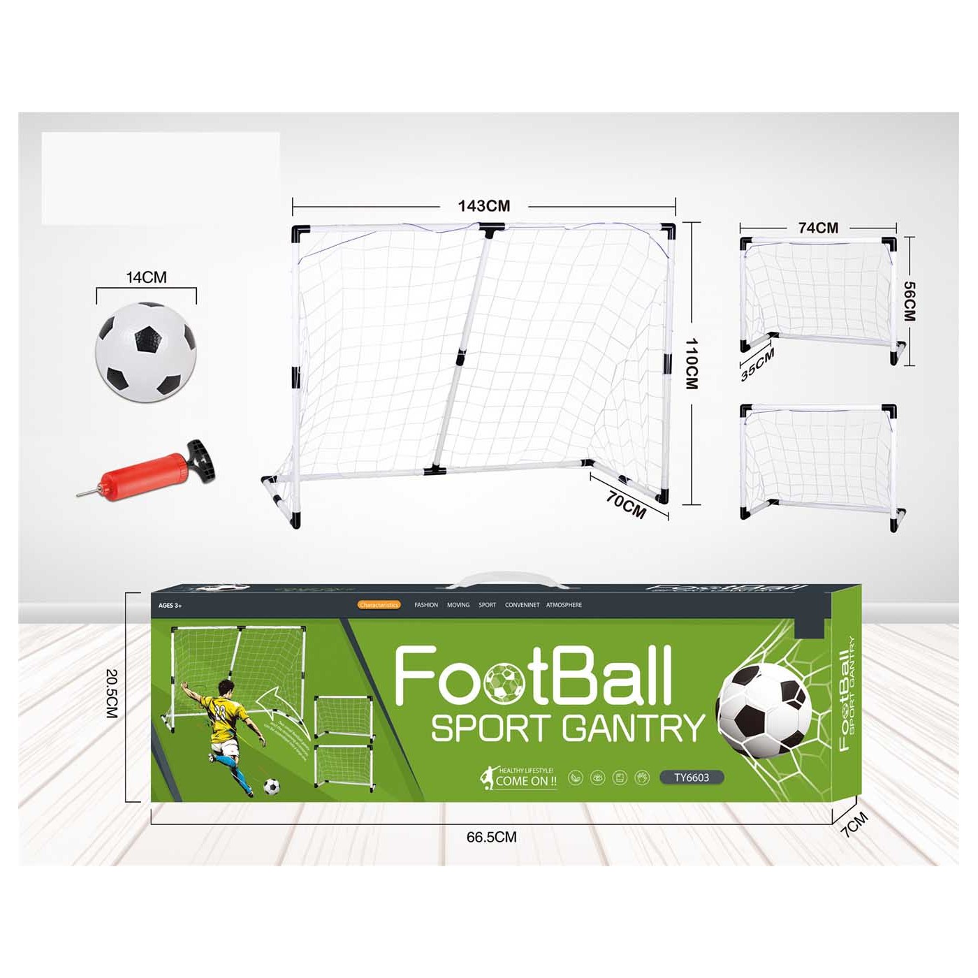 Veľká bránka 2v1 + príslušenstvo