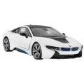 BMW i8 biele RASTAR model 1:14 Diaľkovo ovládané auto + ovládač 2,4 GHz