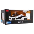 BMW i8 biele RASTAR model 1:14 Diaľkovo ovládané auto + ovládač 2,4 GHz
