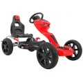 Motokára Grand Ride na pedále pre deti 3+Červená + Kolesá EVA + Regulácia sedadla + Ručná brzda