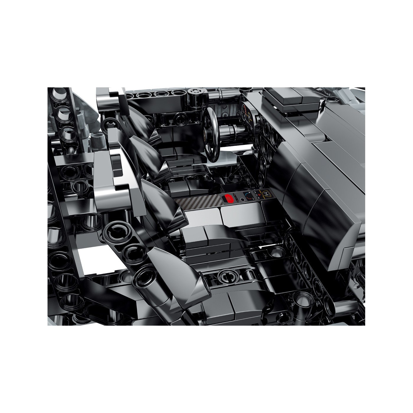 Sada blokov do športového auta v sivej farbe 1356 ks.