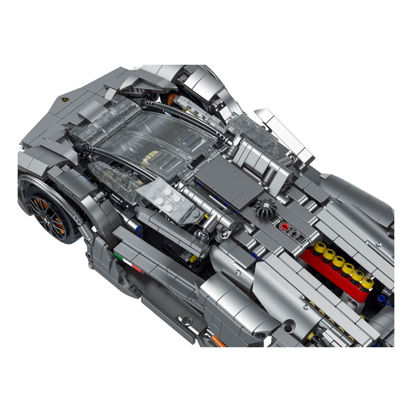 Sada blokov do športového auta v sivej farbe 1512 ks.