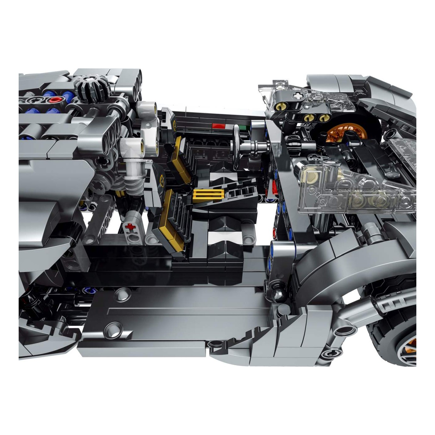 Sada blokov do športového auta v sivej farbe 1512 ks.