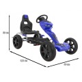Motokára Grand Ride na pedále pre deti 3+Modrá + Kolesá EVA + Regulácia sedadla + Ručná brzda
