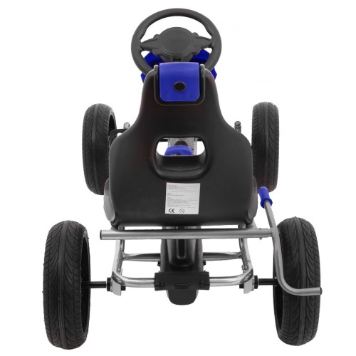 Motokára Grand Ride na pedále pre deti 3+Modrá + Kolesá EVA + Regulácia sedadla + Ručná brzda